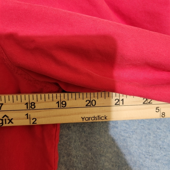 Vintage Lizden 100% Silk Coral Long Sleeved Button Down Shirt - Picture 3 of 5